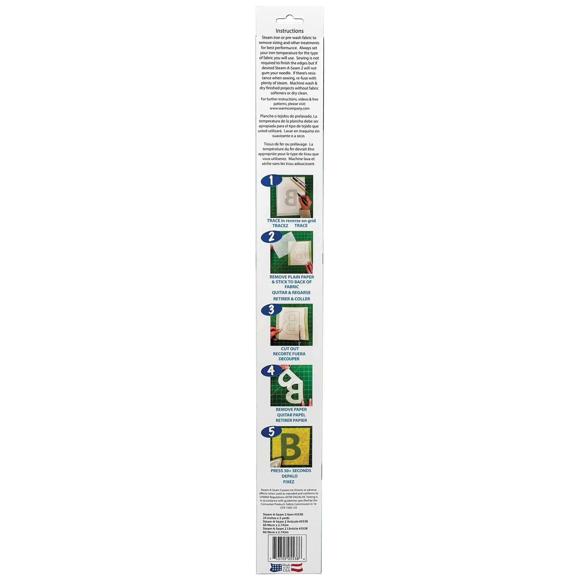 Warm Company® Steam-A-Seam 2® Fusible Web, 24" x 3yd.